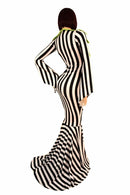 Demonica Collar Puddle Train Gown - Coquetry Clothing
