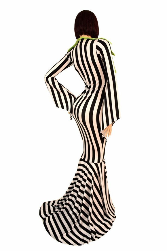 Demonica Collar Puddle Train Gown - Coquetry Clothing
