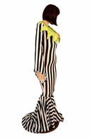 Demonica Collar Puddle Train Gown - Coquetry Clothing