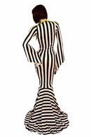 Demonica Collar Puddle Train Gown - Coquetry Clothing