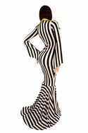 Demonica Collar Puddle Train Gown - 5