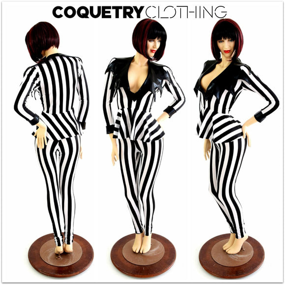 Demonica Peplum Top & Leggings Set - Coquetry Clothing