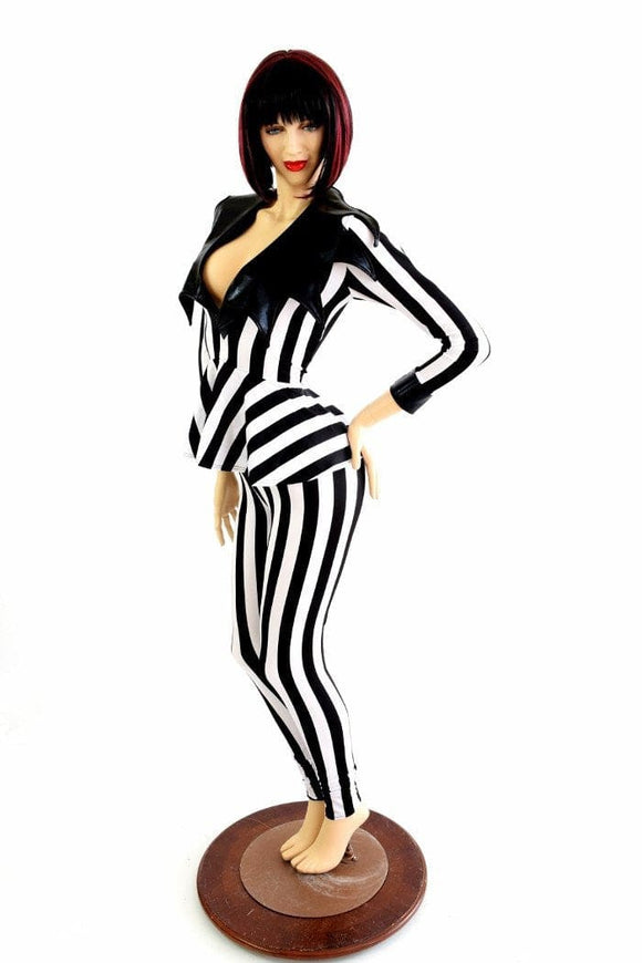 Demonica Peplum Top & Leggings Set - Coquetry Clothing