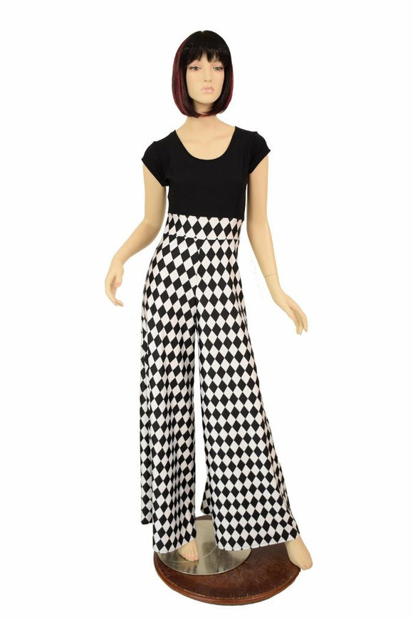 Diamond & Soft Knit Wide Leg Jumpsuit - Coquetry Clothing