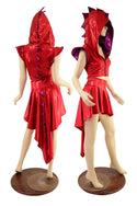 Red Dragon Tail Skirt & Crop Top Set - 1