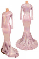 Lilac Back Zipper Gown - 1
