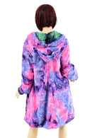 Double Minky Reversible A Line Coat - Coquetry Clothing