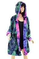 Double Minky Reversible A Line Coat - Coquetry Clothing
