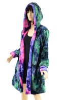 Double Minky Reversible A Line Coat - Coquetry Clothing