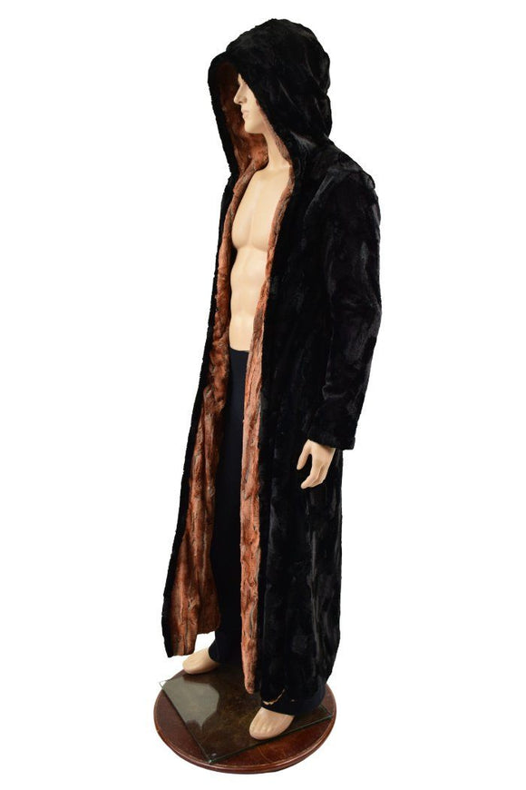 Double Minky Reversible Full Length Duster with Fox Ears - Coquetry Clothing