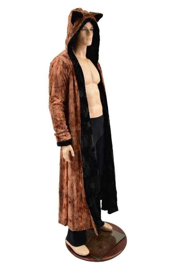 Double Minky Reversible Full Length Duster with Fox Ears - Coquetry Clothing