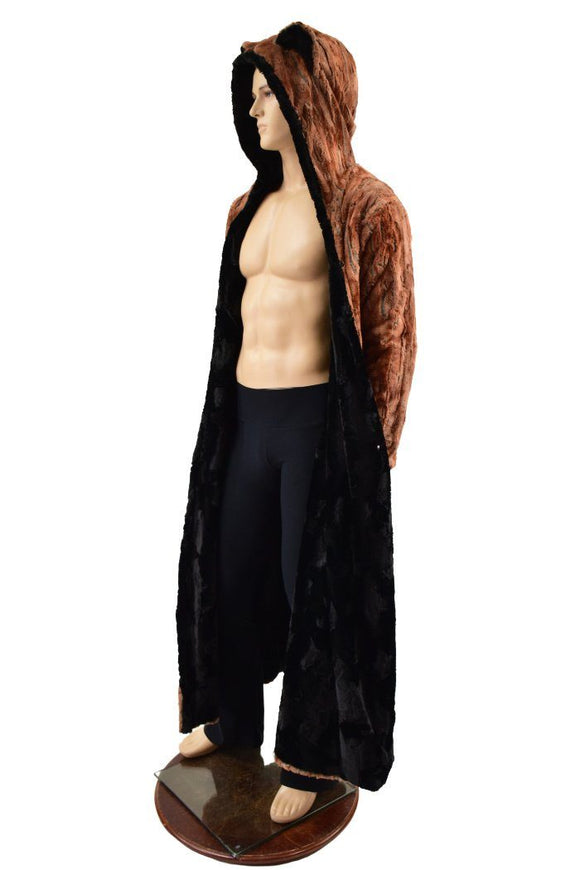 Double Minky Reversible Full Length Duster with Fox Ears - Coquetry Clothing