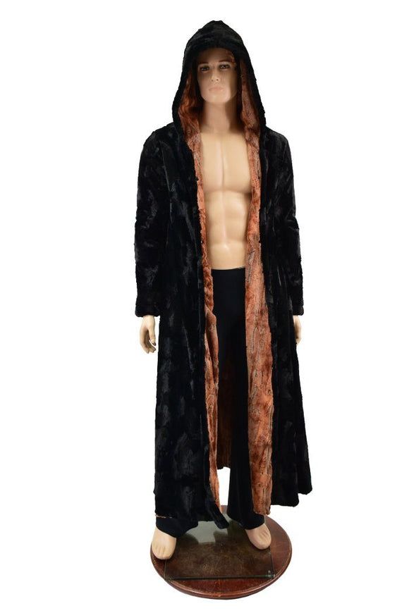 Double Minky Reversible Full Length Duster with Fox Ears - Coquetry Clothing