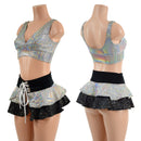 Double Ruffle Ultra Mini Skirt & Starlette Set - Coquetry Clothing