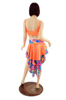 Double Tiered Hi Lo Skirt & Starlette Bralette Set - Coquetry Clothing