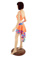 Double Tiered Hi Lo Skirt & Starlette Bralette Set - Coquetry Clothing