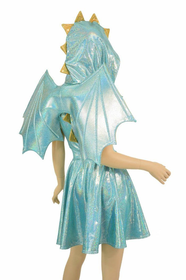 Dragon Hoodie Skater Dress with Wireless Wings - 6