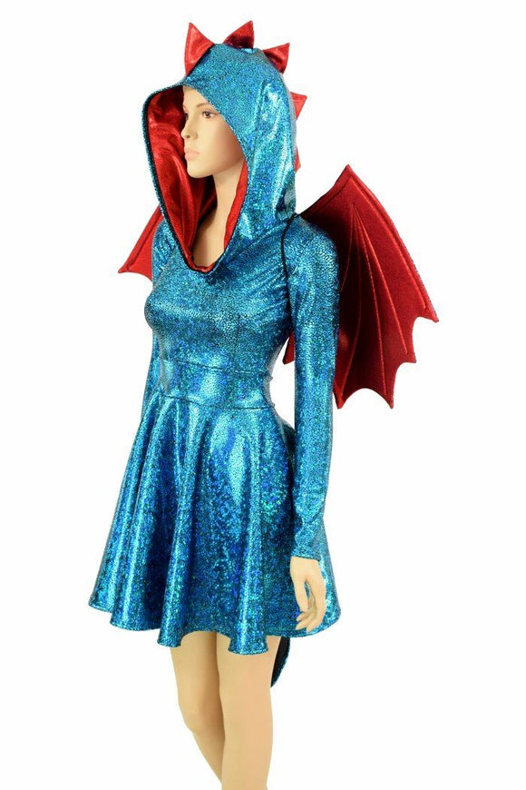 Dragon Skater Dress Set (+Dragon Wings!) - Coquetry Clothing