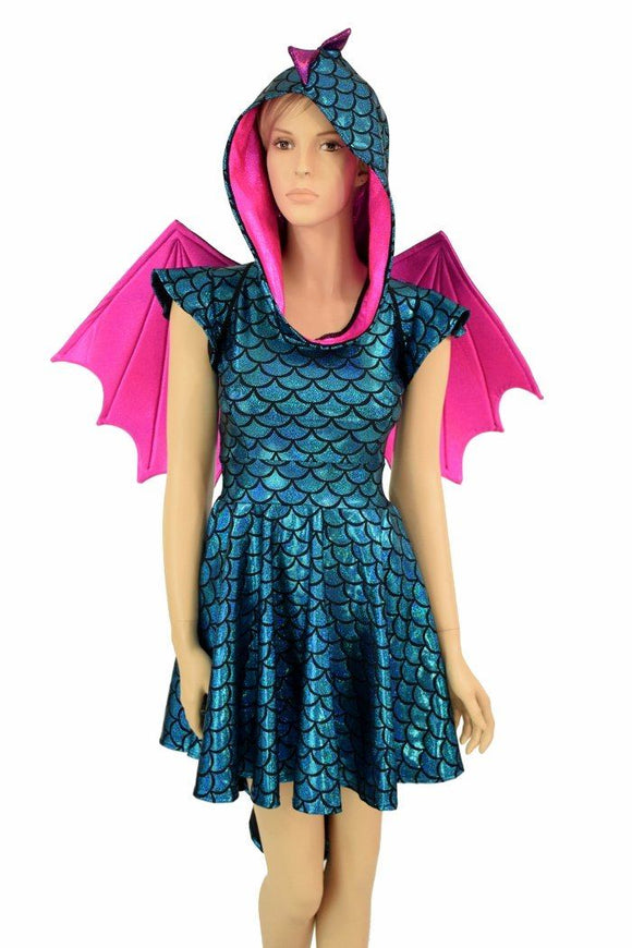 Dragon Skater Dress Set (+Dragon Wings!) - Coquetry Clothing
