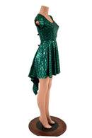Dragon Spiked Pocket Skater Dress with Dragontail Hemline - Coquetry Clothing