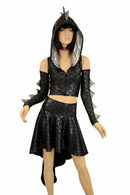 Dragon Tail Skirt & Crop Hoodie Set - Coquetry Clothing