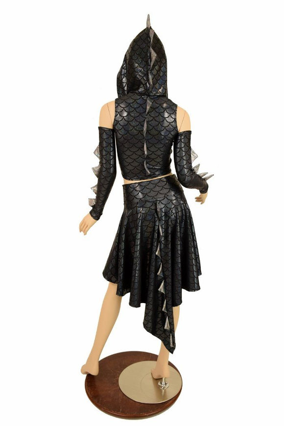 Dragon Tail Skirt & Crop Hoodie Set - Coquetry Clothing