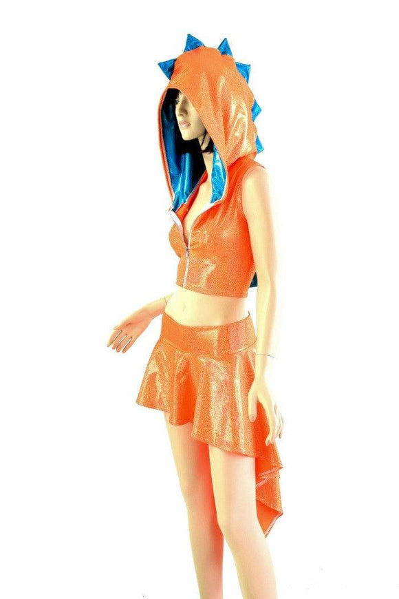 Dragon Tail Skirt & Crop Hoodie Set - Coquetry Clothing