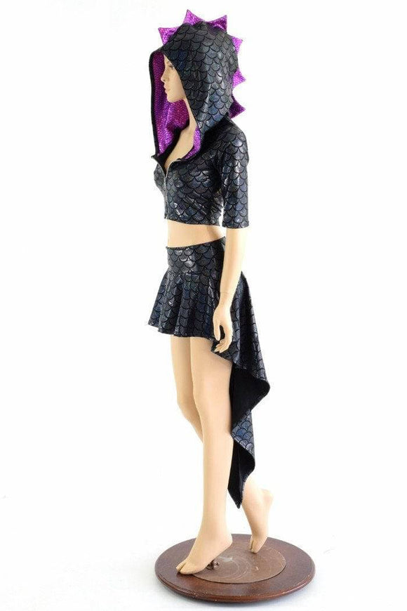 Dragon Tail Skirt & Crop Hoodie Set - Coquetry Clothing