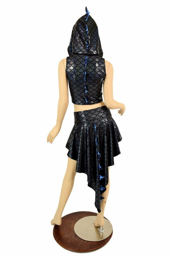 Dragon Tail Skirt & Crop Hoodie Set - Coquetry Clothing
