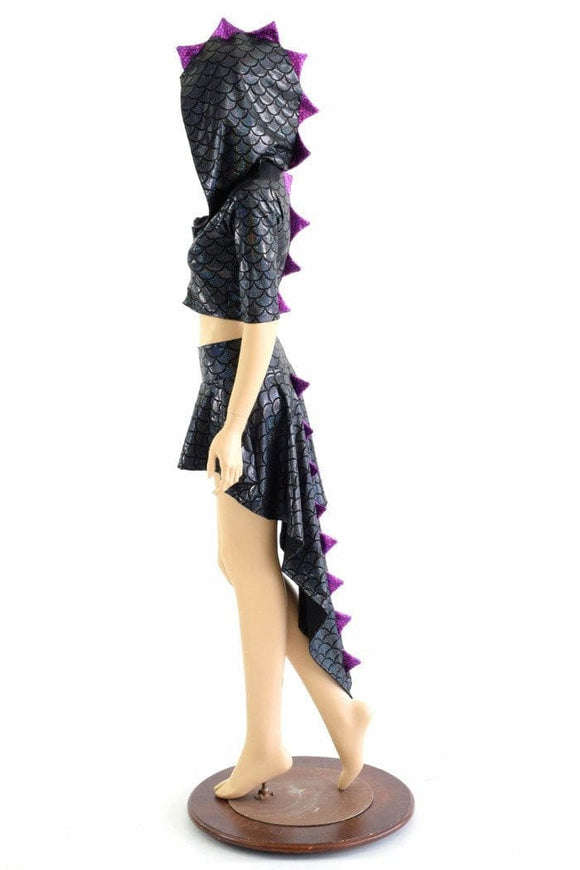 Dragon Tail Skirt & Crop Hoodie Set - Coquetry Clothing