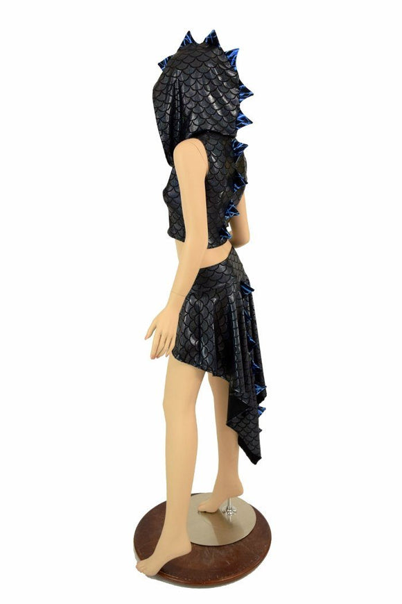 Dragon Tail Skirt & Crop Hoodie Set - Coquetry Clothing