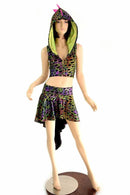 Dragon Tail Skirt & Crop Hoodie Set - Coquetry Clothing