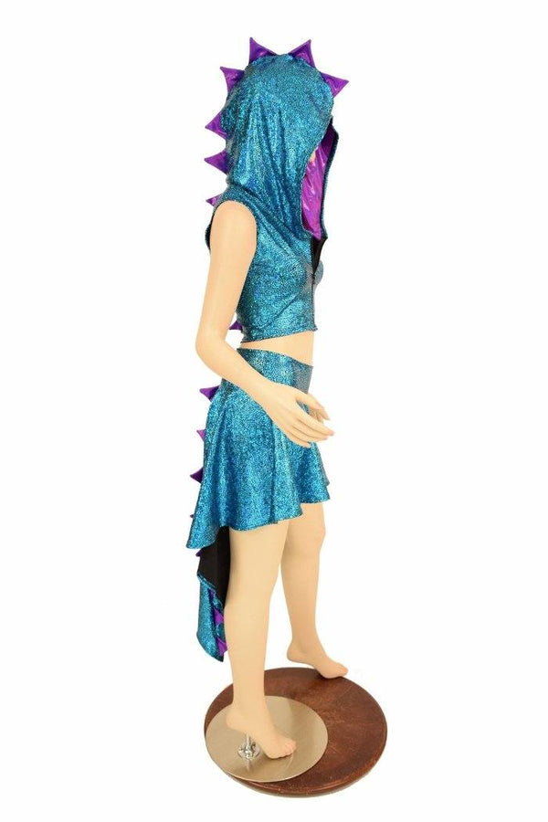 Dragon Tail Skirt & Crop Hoodie Set - 3