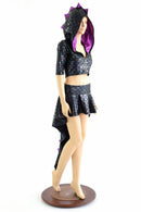 Dragon Tail Skirt & Crop Hoodie Set - Coquetry Clothing