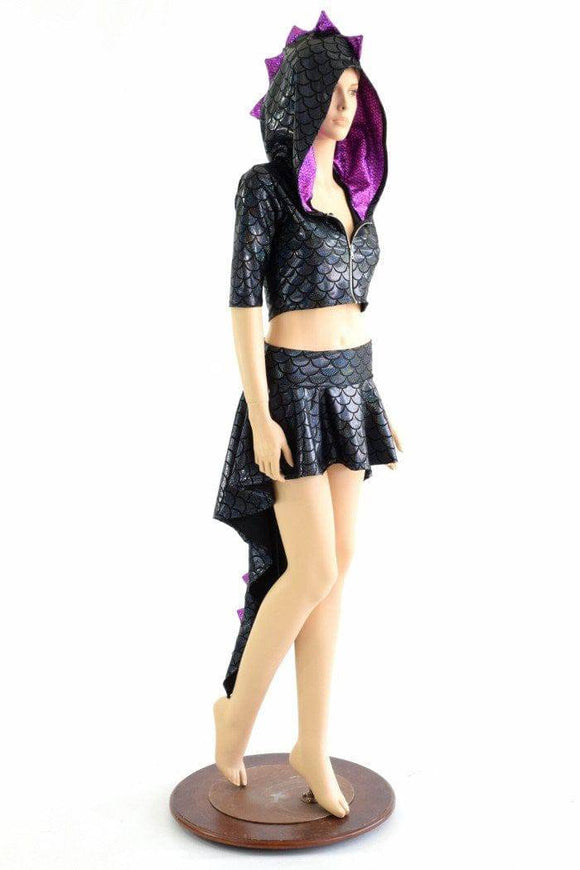 Dragon Tail Skirt & Crop Hoodie Set - Coquetry Clothing