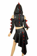 Dragon Tail Skirt & Crop Hoodie Set - Coquetry Clothing