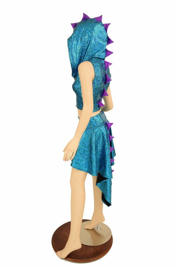 Dragon Tail Skirt & Crop Hoodie Set - Coquetry Clothing