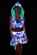 Dragon Tail Skirt & Crop Hoodie Set - Coquetry Clothing