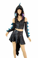 Dragon Tail Skirt & Crop Hoodie Set - Coquetry Clothing