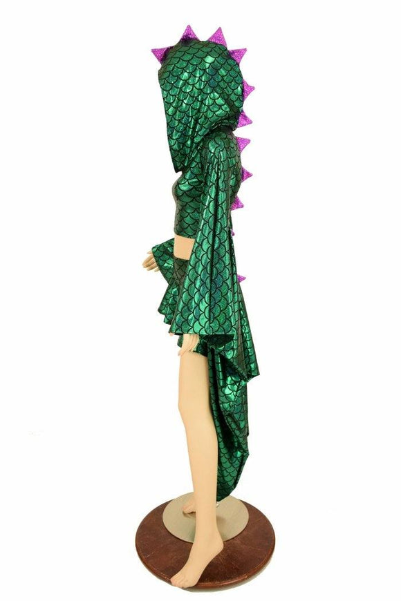Dragon Tail Skirt & Crop Hoodie Set - Coquetry Clothing
