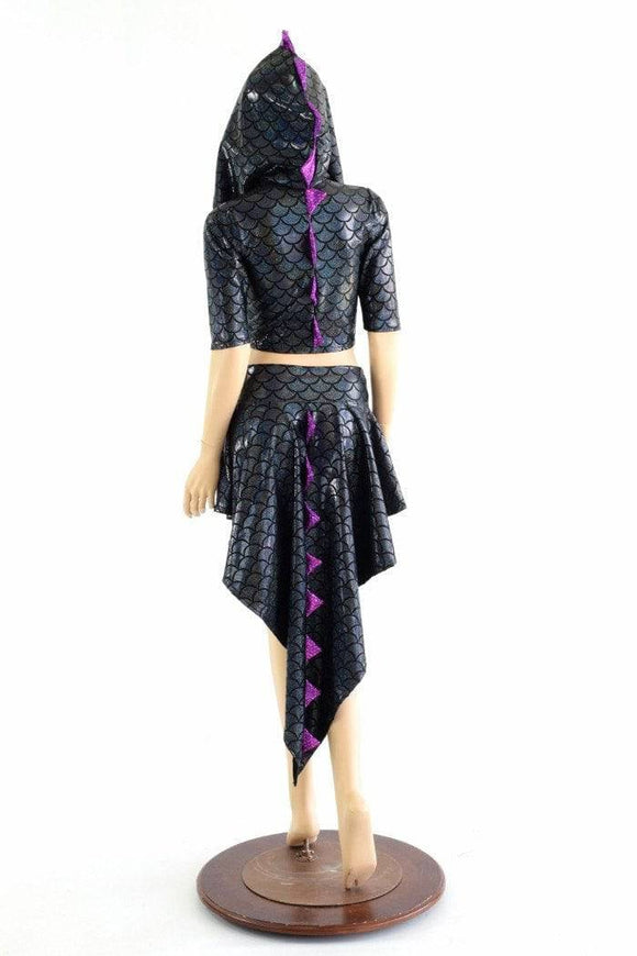 Dragon Tail Skirt & Crop Hoodie Set - Coquetry Clothing
