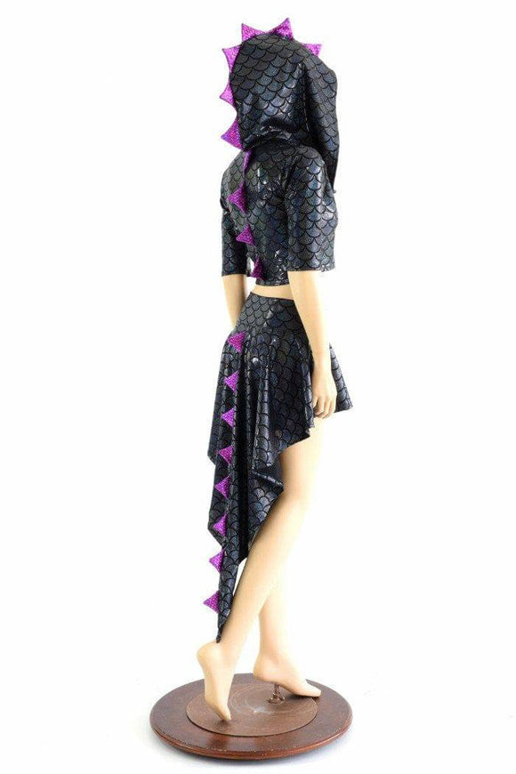 Dragon Tail Skirt & Crop Hoodie Set - Coquetry Clothing