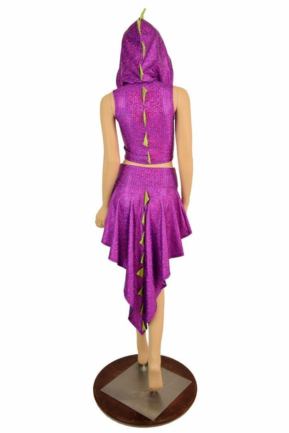 Dragon Tail Skirt & Crop Hoodie Set - Coquetry Clothing