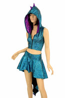 Dragon Tail Skirt & Crop Hoodie Set - Coquetry Clothing