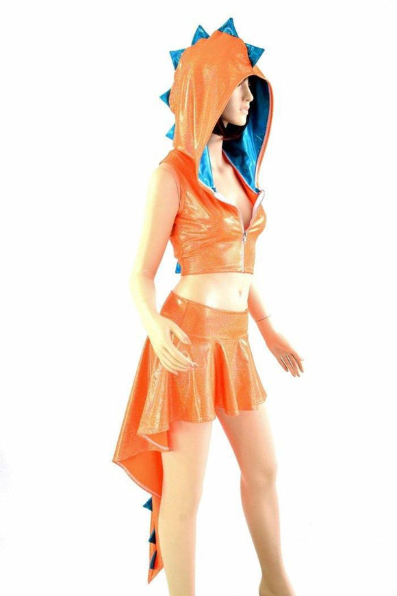 Dragon Tail Skirt & Crop Hoodie Set - Coquetry Clothing