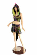 Dragon Tail Skirt & Crop Hoodie Set - 2