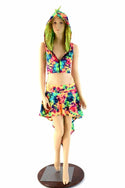 Dragon Tail Skirt & Crop Hoodie Set - 2