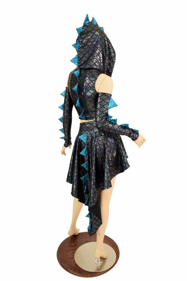 Dragon Tail Skirt & Crop Hoodie Set - 3