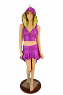 Dragon Tail Skirt & Crop Hoodie Set - 2