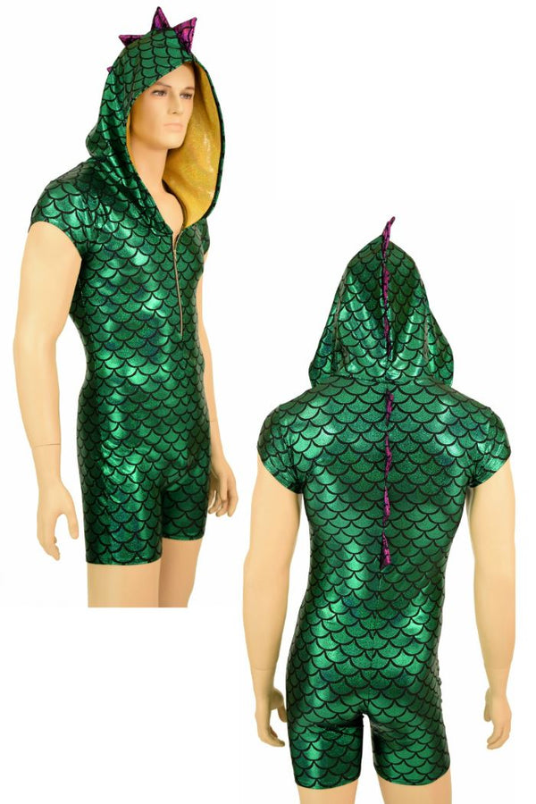 Mens Mardi Gras Dragon Romper - 1